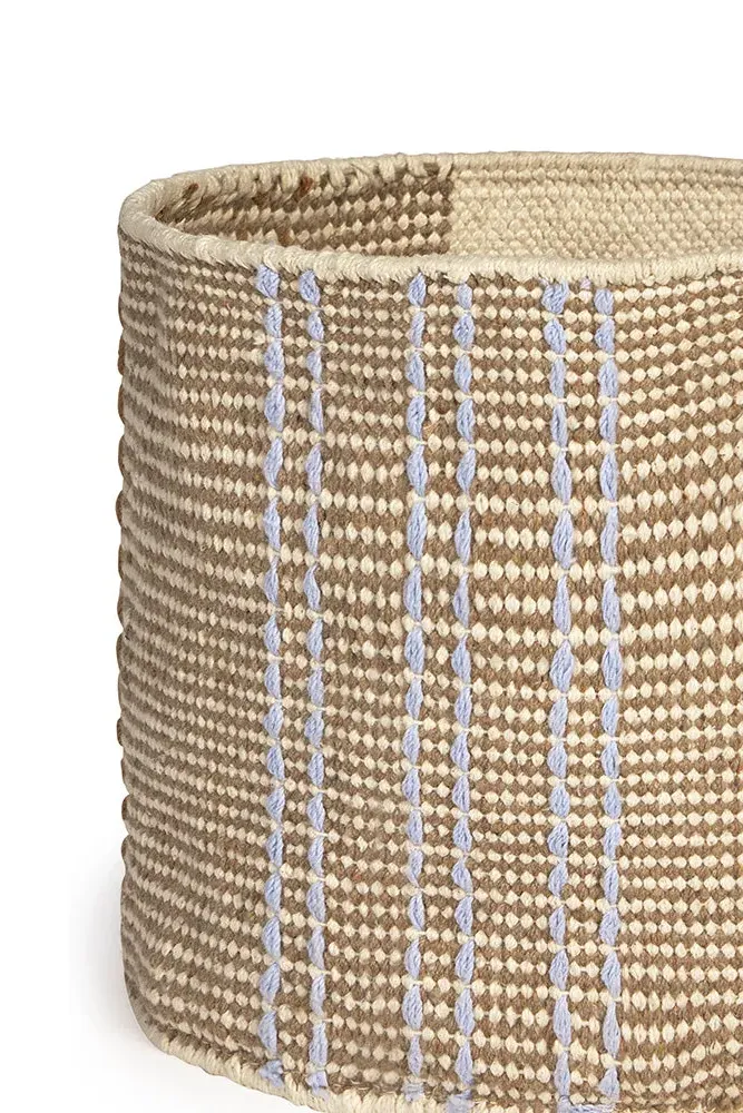 Handloom Mini Basket Jacaranda 8" X 8" - Jacaranda