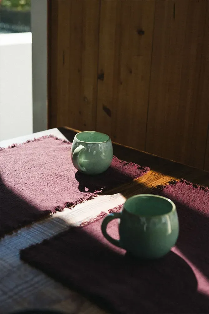 Handloom Placemats Set of 4 - Marsala, Cotton