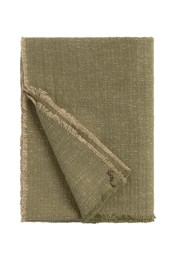 Handloom Plaid Throw Blanket - Kaki, Cotton image