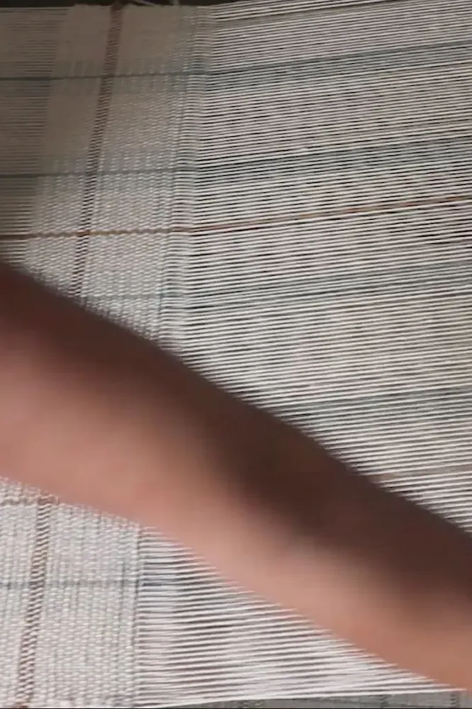 Handloom Tartan Puff - Blue Sage