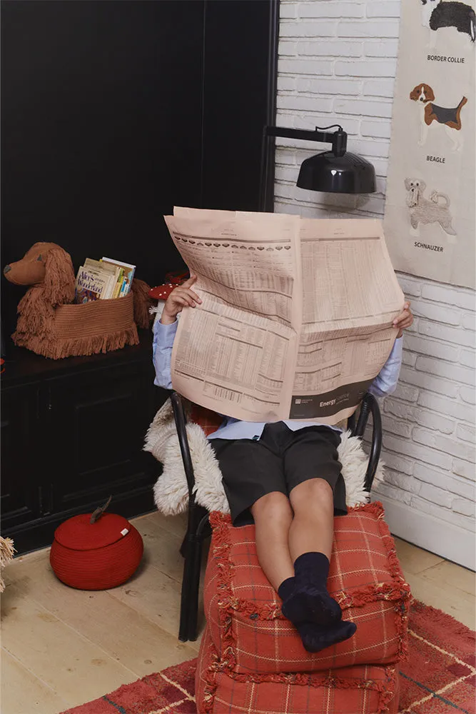 Handloom Tartan Puff - Maple Red