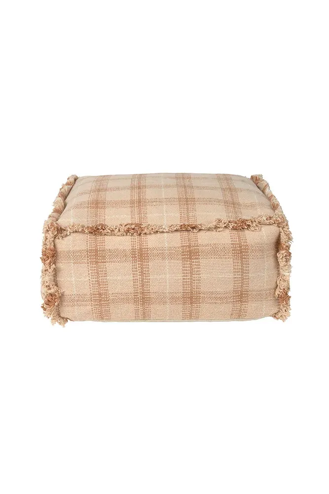 Handloom Tartan Puff - Rose