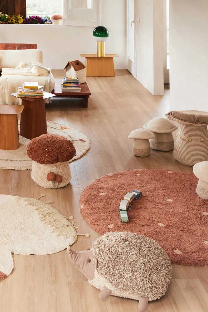 Hedgehog Floor Cushion - Natural, Brown