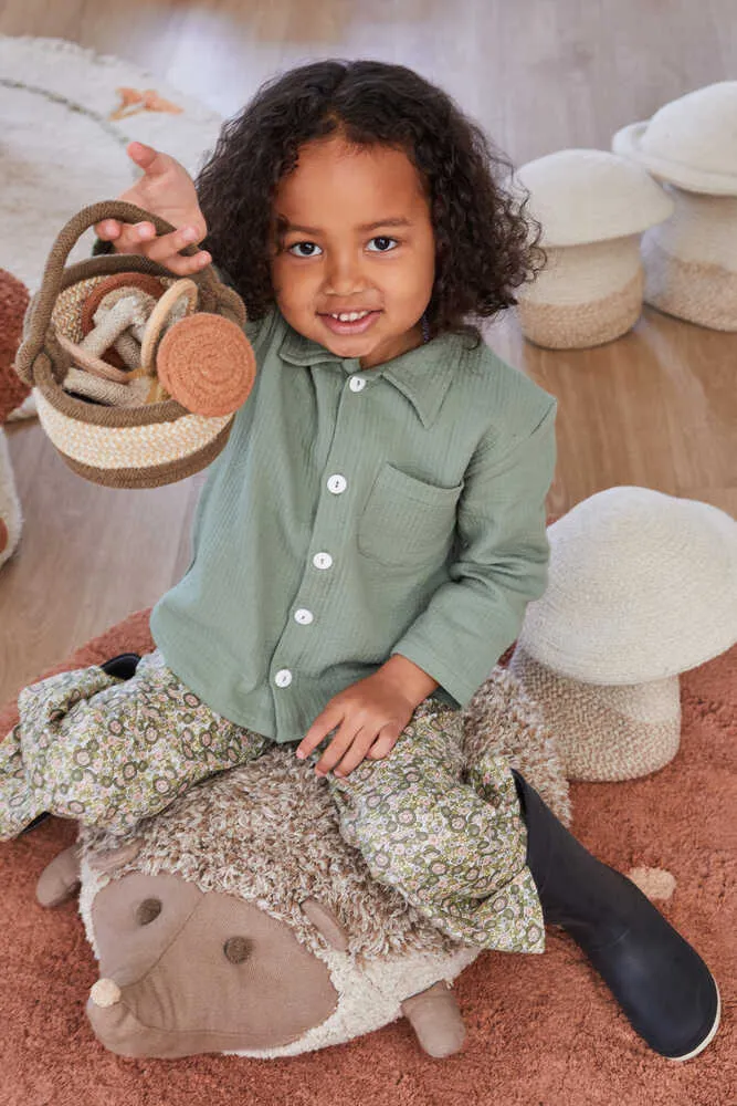 Hedgehog Floor Cushion - Natural, Brown