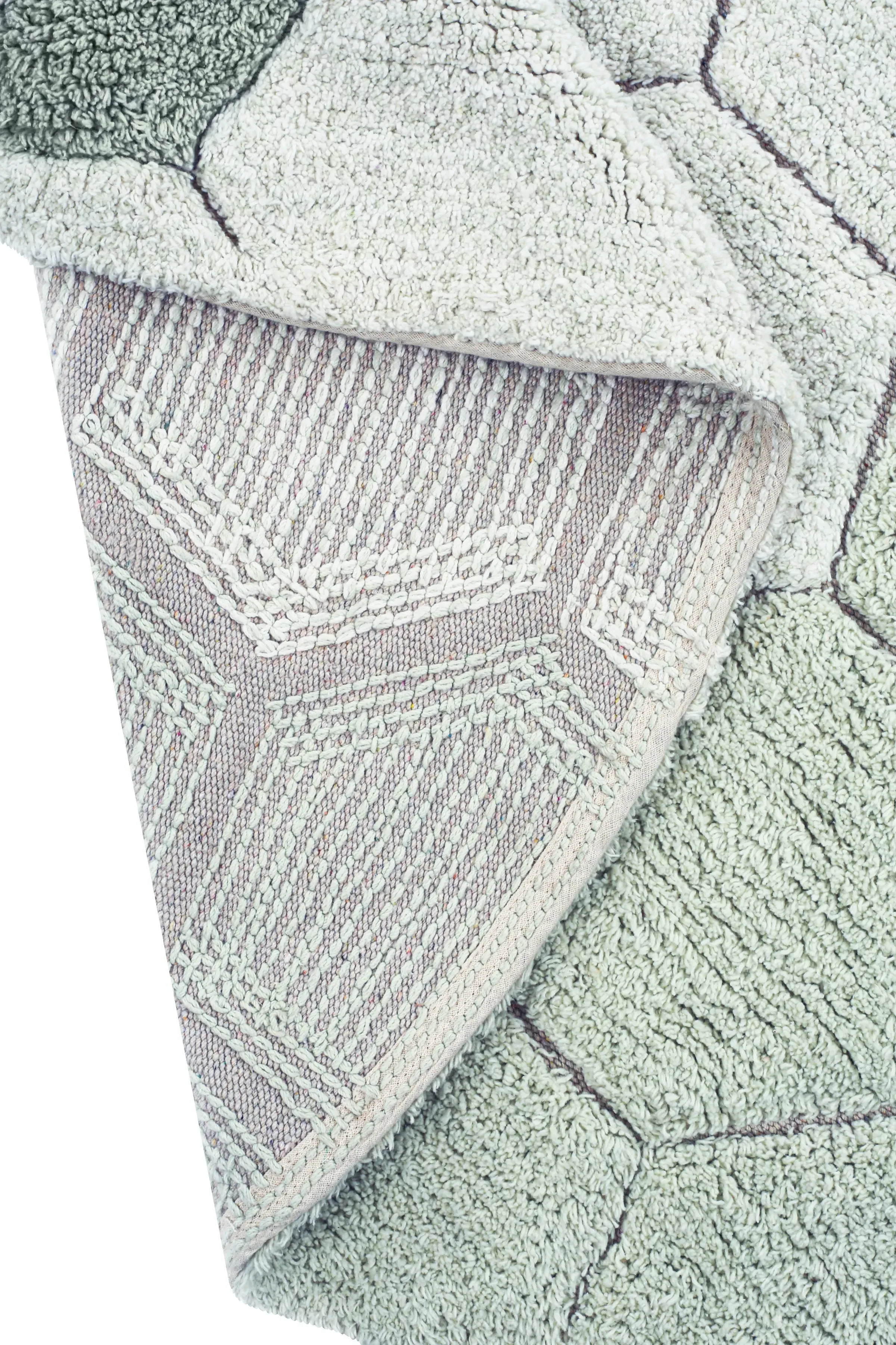 Honeycomb Round Rug - Blue Sage