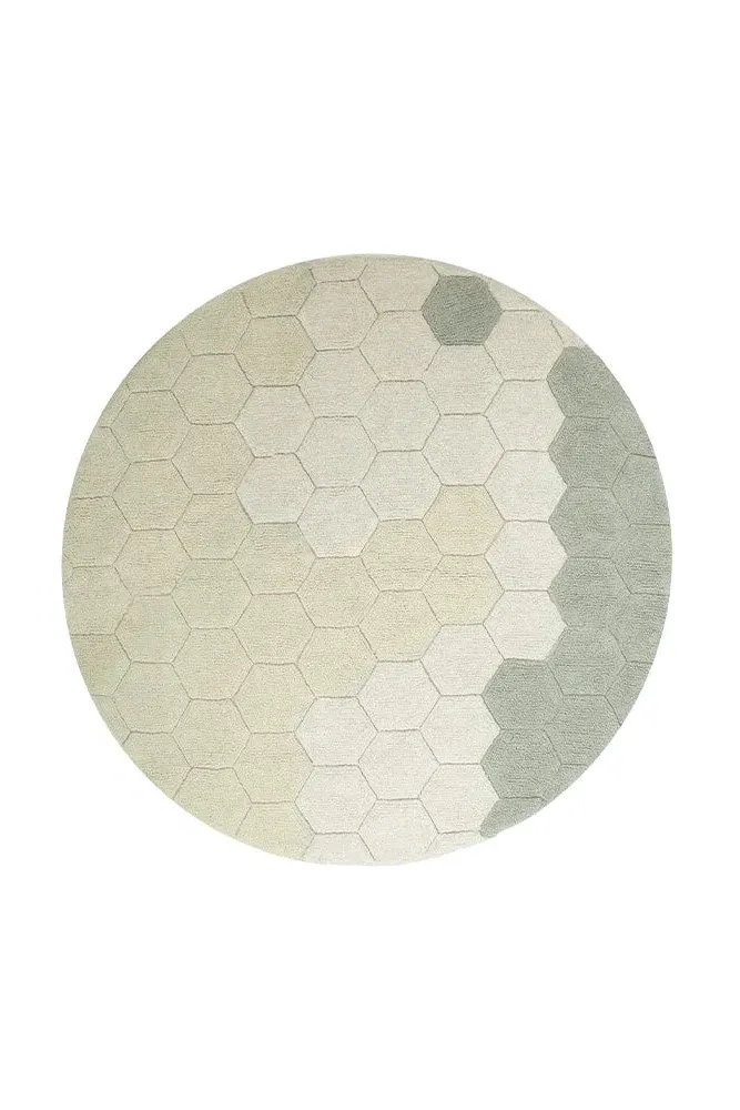 Honeycomb Round Rug - Blue Sage image