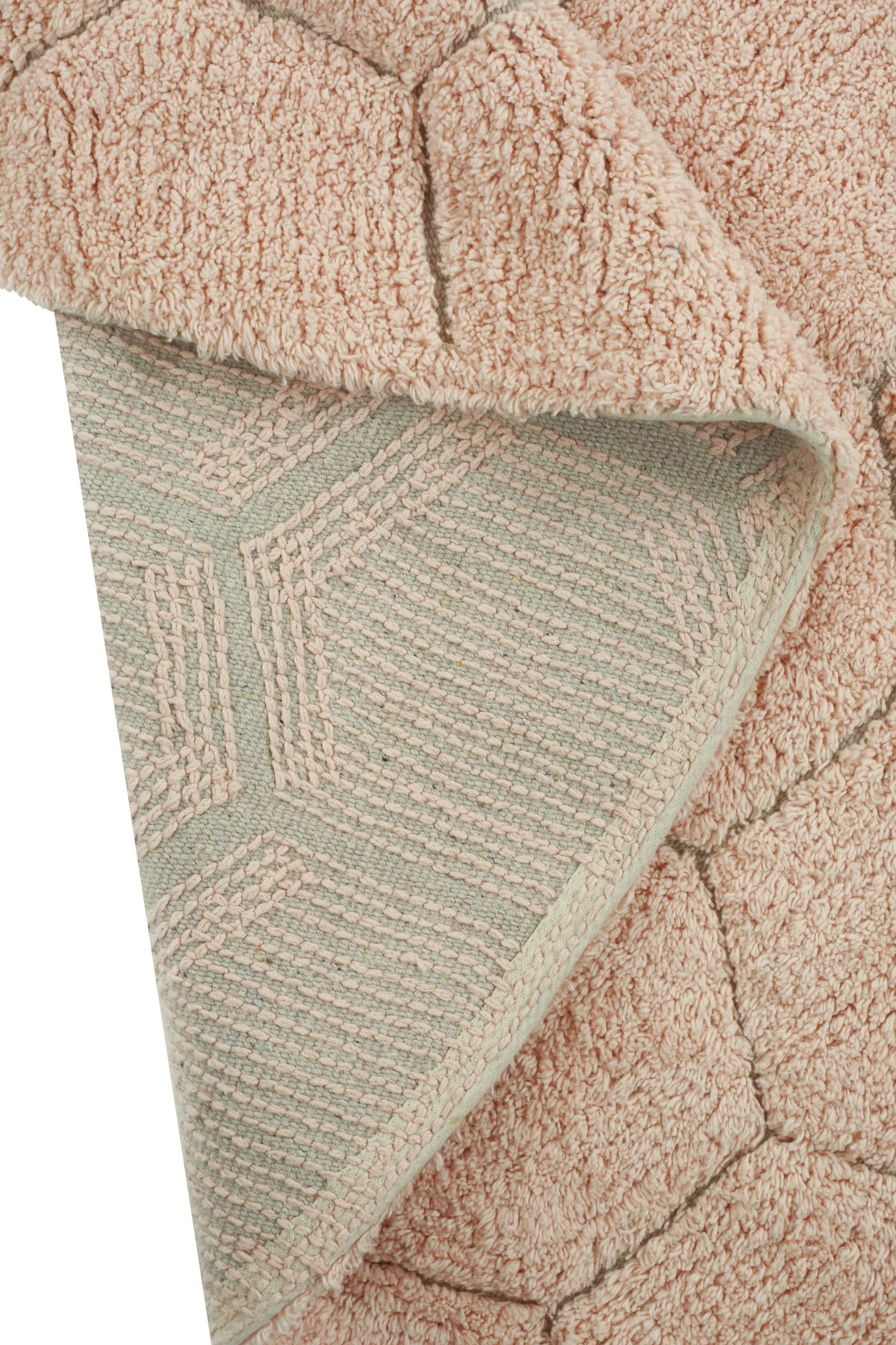 Honeycomb Round Rug - Rose