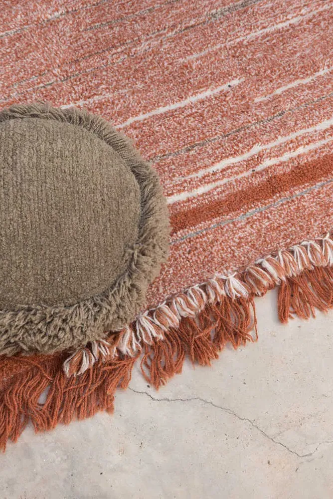 Jam Round Floor Cushion - Brown