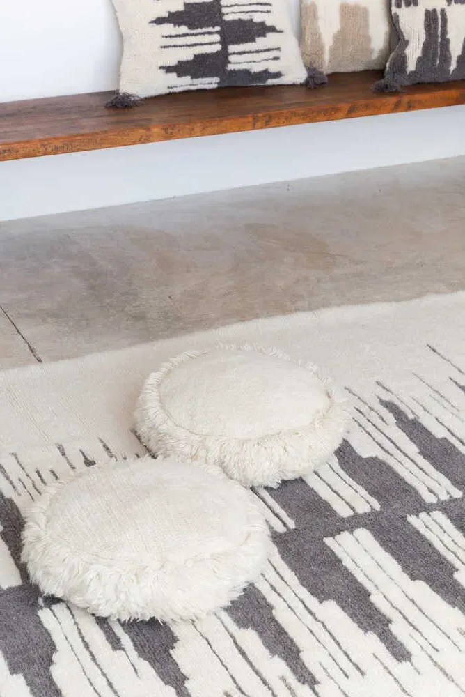 Jam Round Floor Cushion - Natural