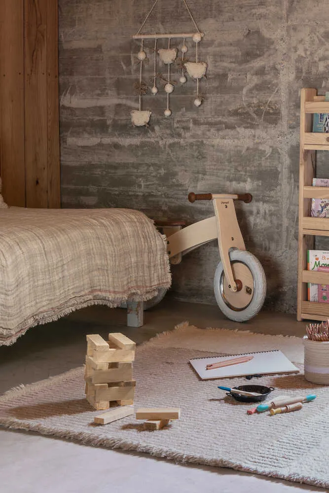 Kaia Rose Wool Area Rug - Dusty Rose