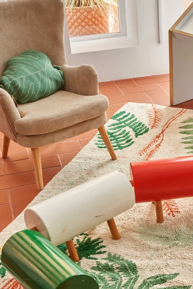 Knitted Baby Leaf Cushion - Green