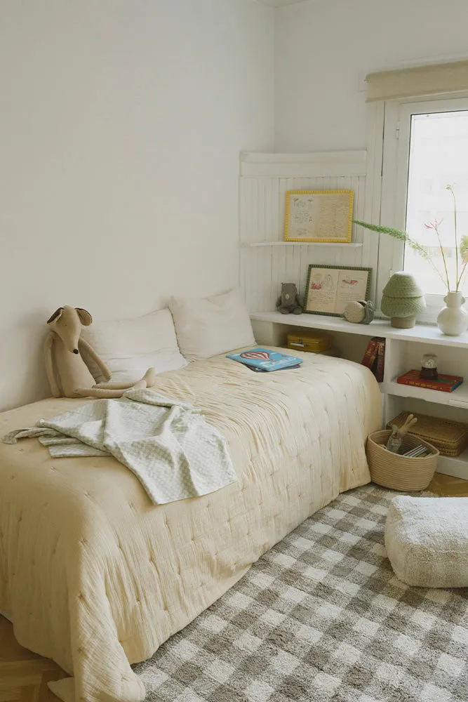 Knitted Blanket Tiles - Blue Sage