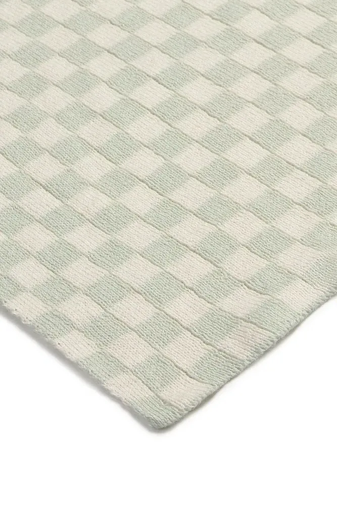 Knitted Blanket Tiles - Blue Sage