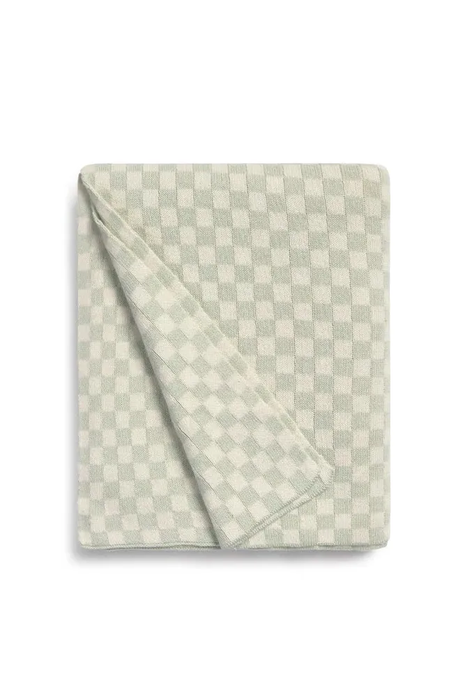 Knitted Blanket Tiles - Blue Sage image