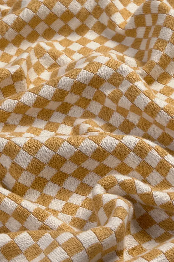 Knitted Blanket Tiles - Honey