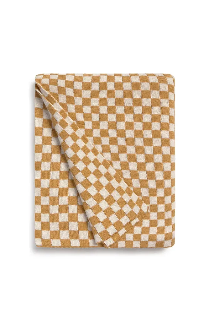 Knitted Blanket Tiles - Honey