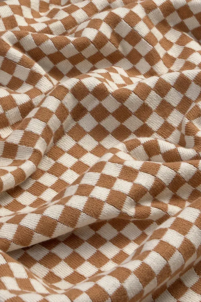 Knitted Blanket Tiles - Toffee
