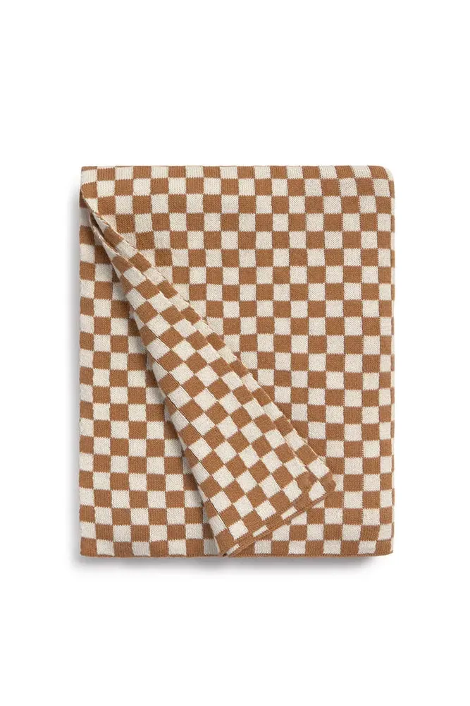 Knitted Blanket Tiles - Toffee