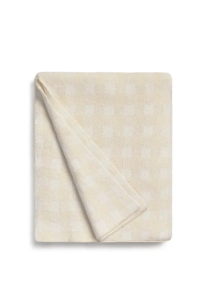 Knitted Blanket Vichy - Ivory image
