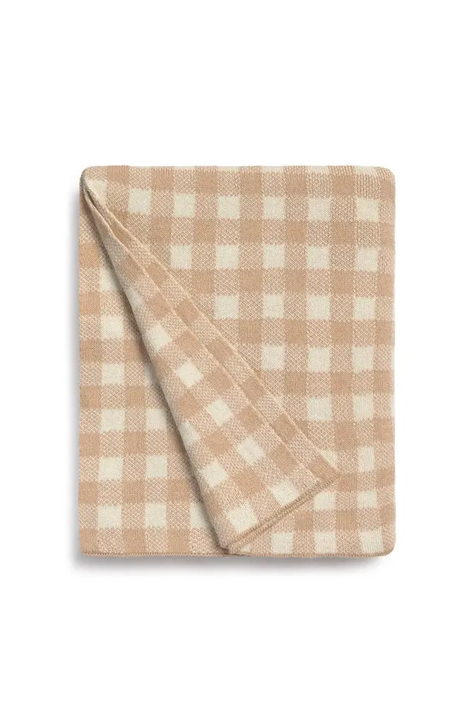 Knitted Blanket Vichy - Rose