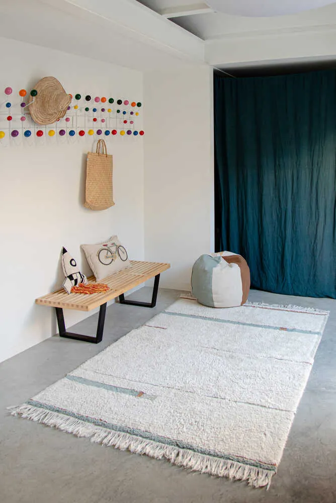 Lanes Rectangular Area Rug - Blue