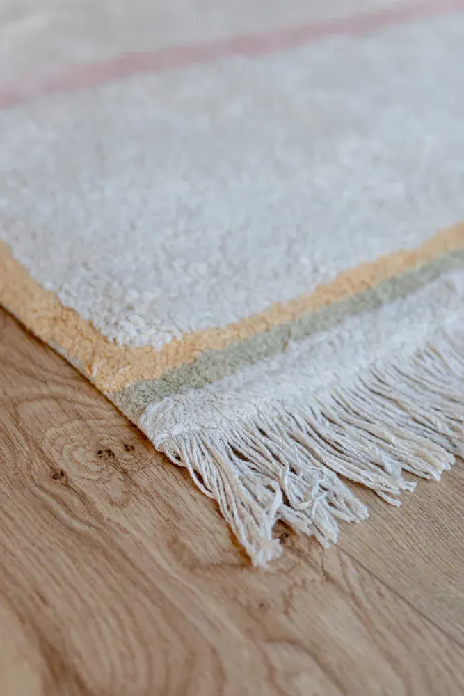 Lanes Rectangular Area Rug - Vintage Nude