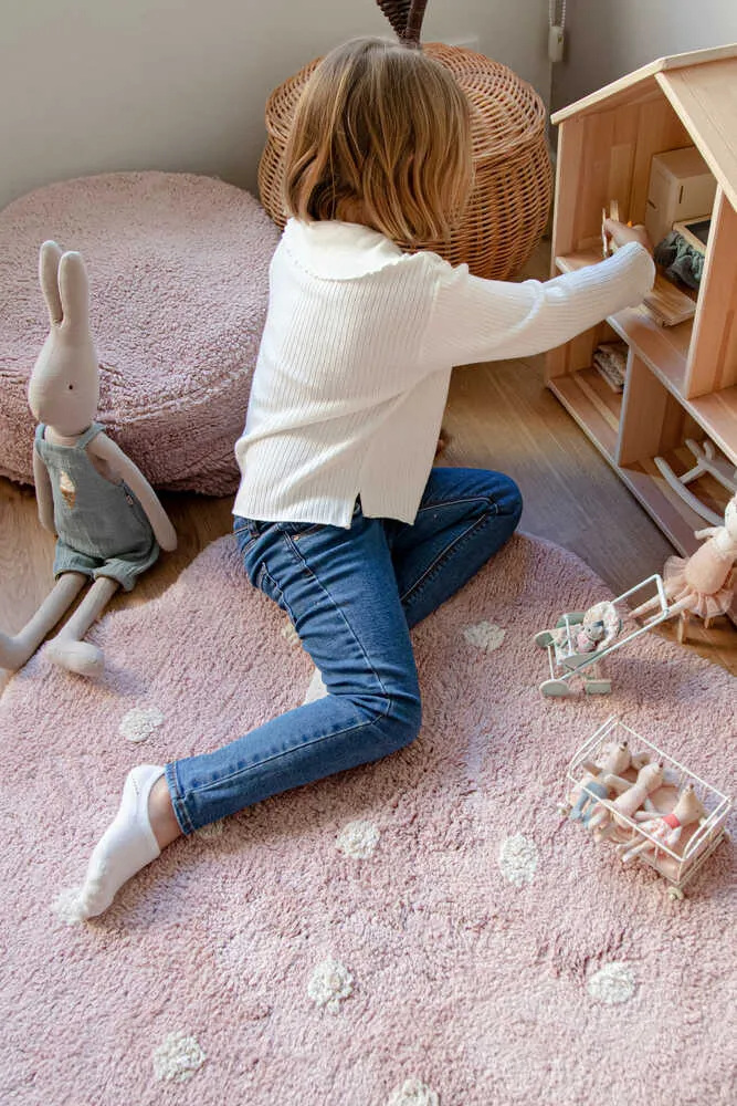 Little Biscuit Round Area Rug - Pink