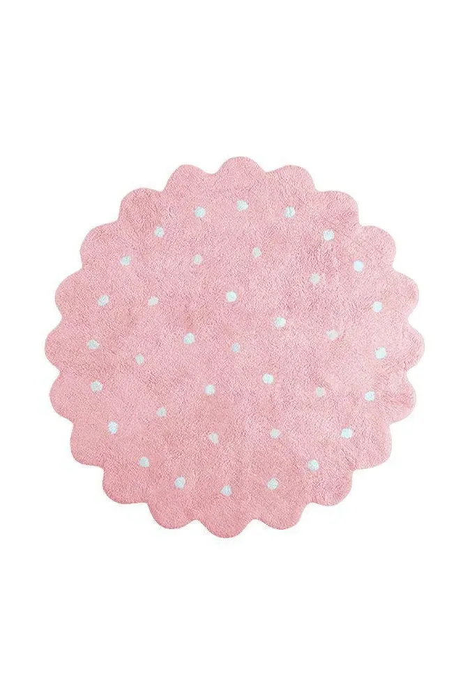 Little Biscuit Round Area Rug - Pink image