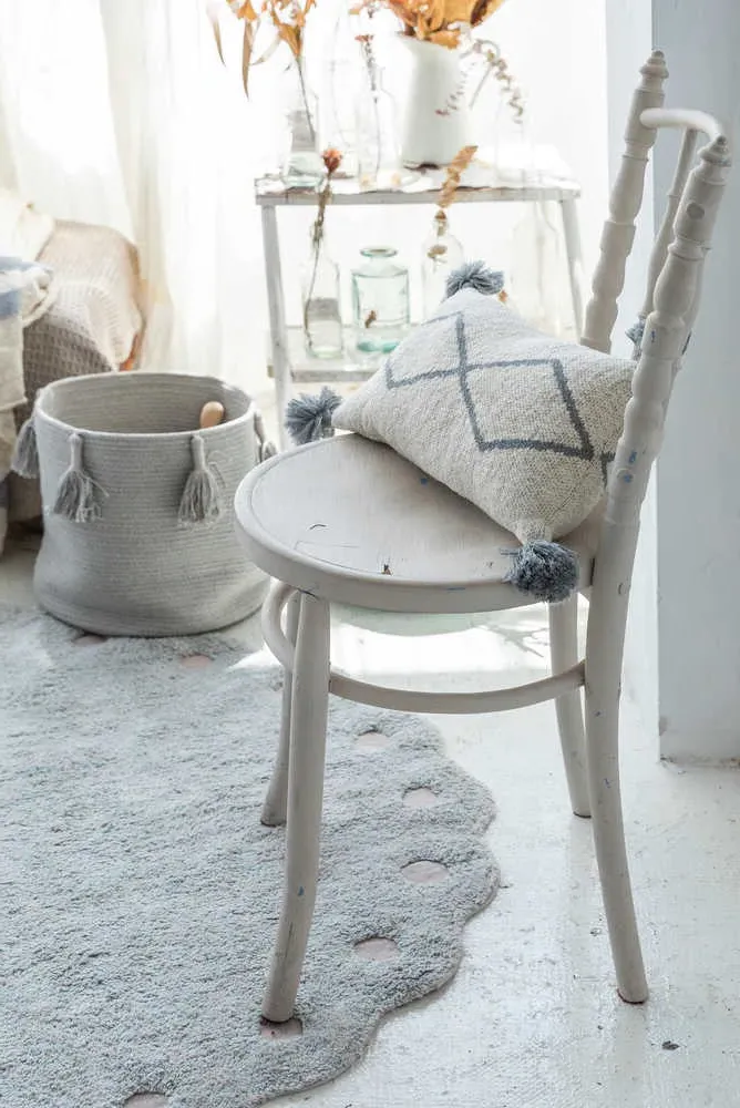 Little Oasis Knitted Cushion - Grey