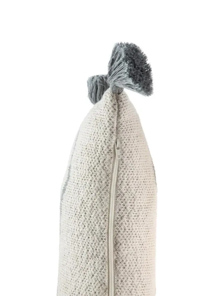 Little Oasis Knitted Cushion - Grey