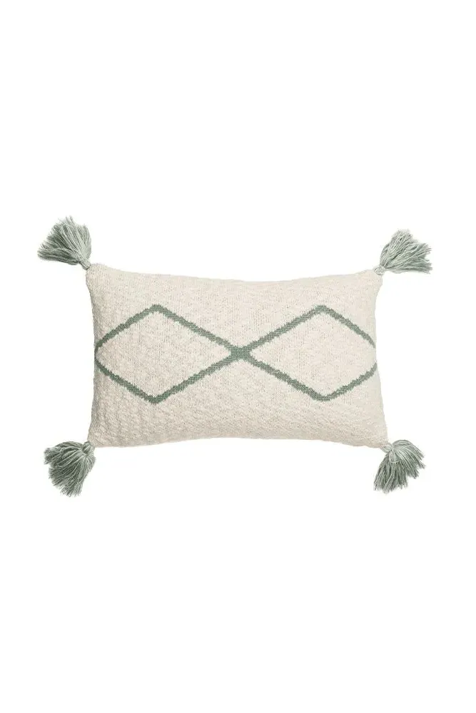 Little Oasis Knitted Cushion - Indus Blue