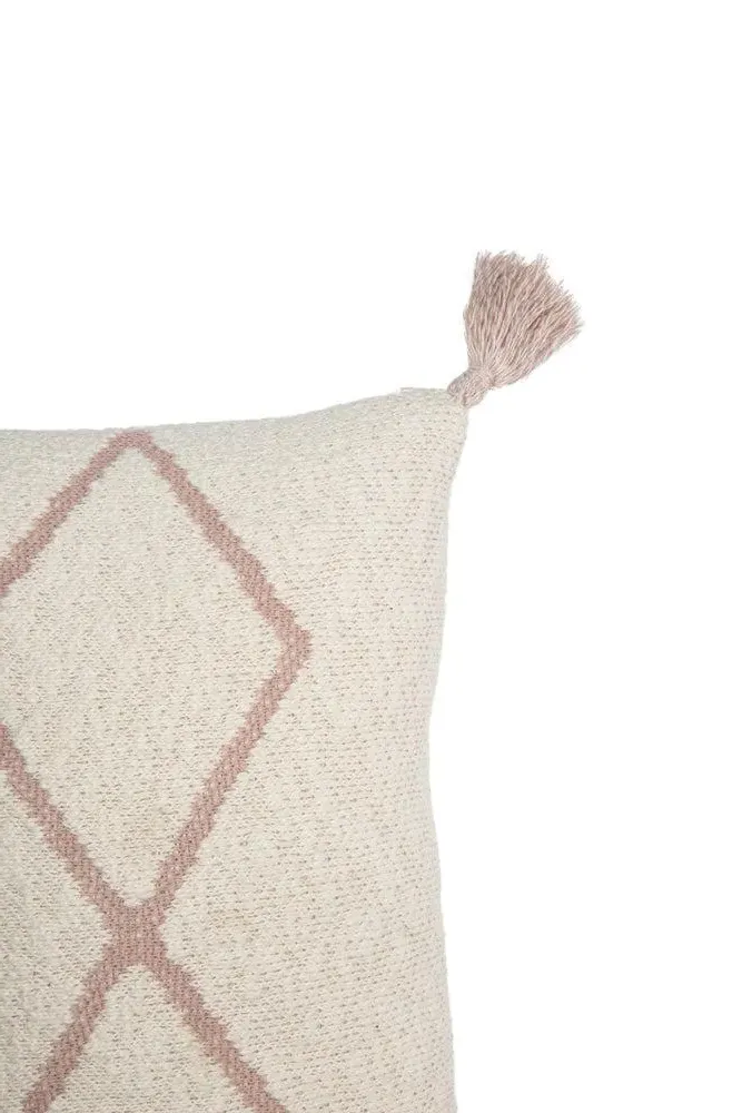 Little Oasis Knitted Cushion - Pale Pink