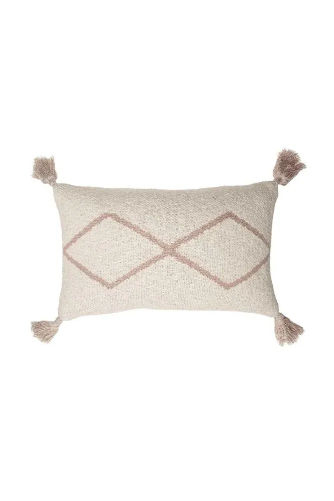Little Oasis Knitted Cushion - Pale Pink