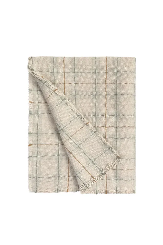 Lorena Canals Handloom Bed Throw Tartan - Blue Sage image