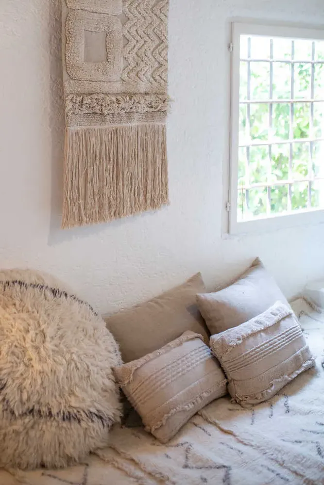 Lorena Canals Knitted Cushion - Air Dune White