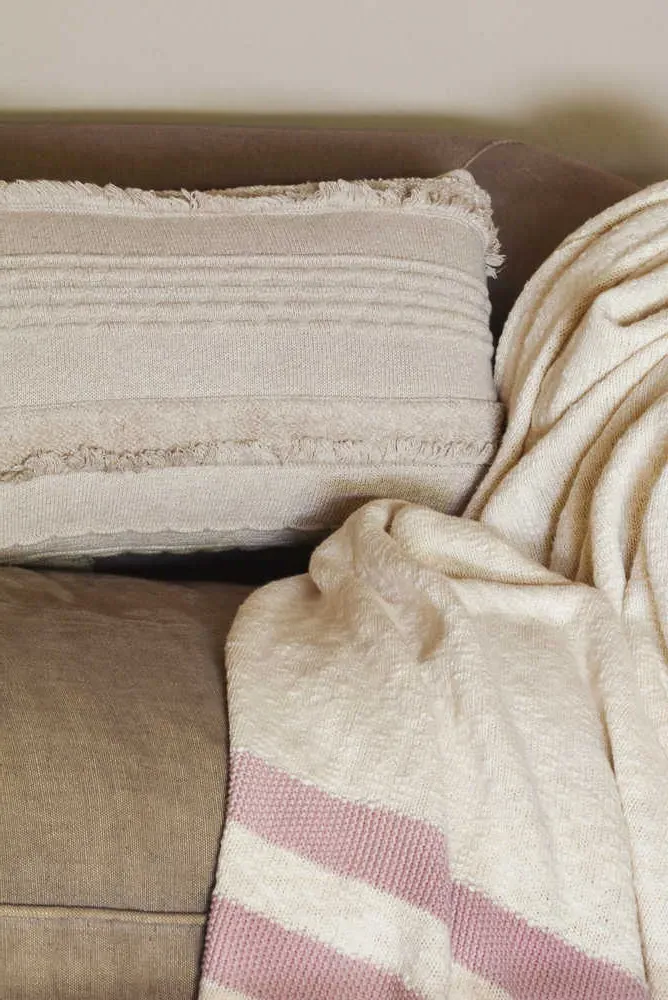 Lorena Canals Knitted Cushion - Air Dune White