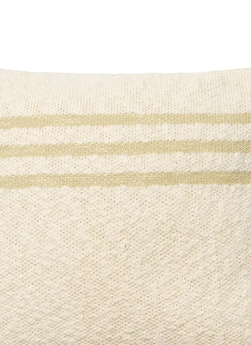 Lorena Canals Knitted Cushion Duetto - Olive, Natural