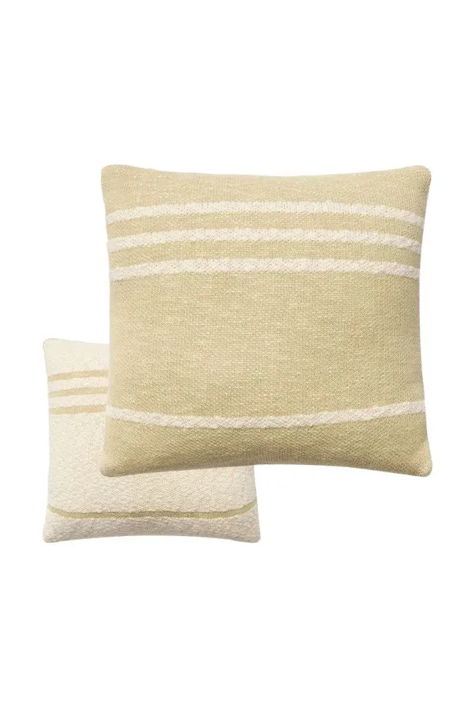 Lorena Canals Knitted Cushion Duetto - Olive, Natural image