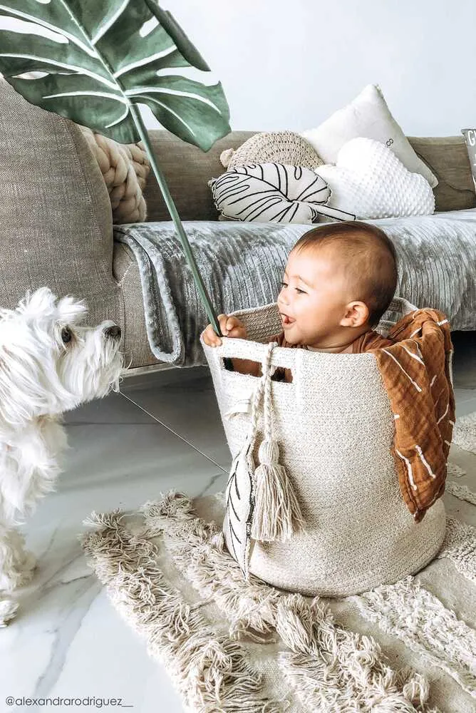 Lorena Canals Leaf Storage Basket - Natural