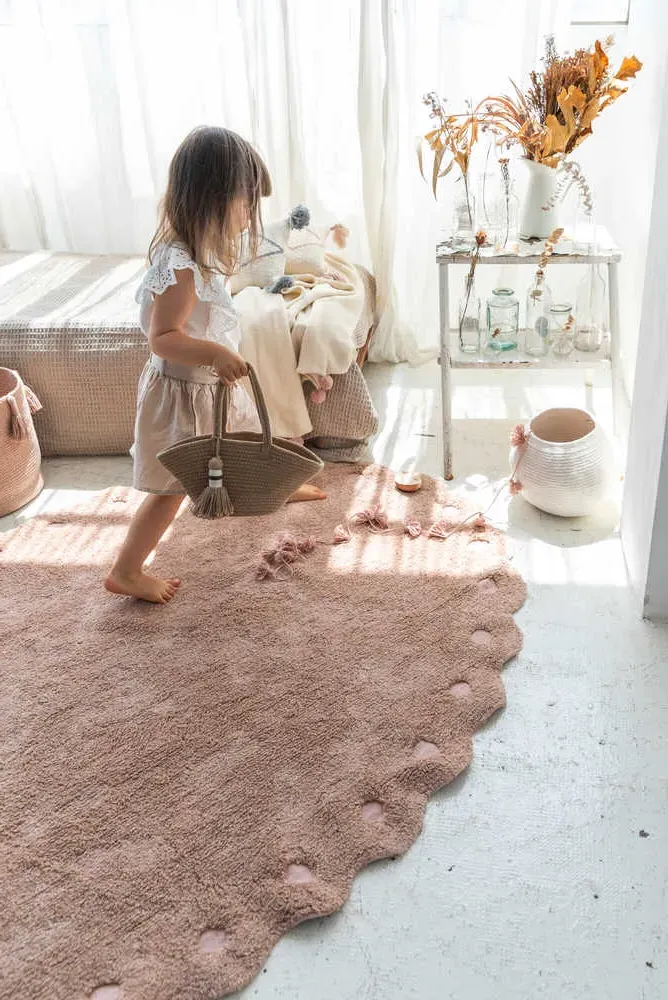 Lorena Canals Oval Washable Rug Pine Cone - Nude