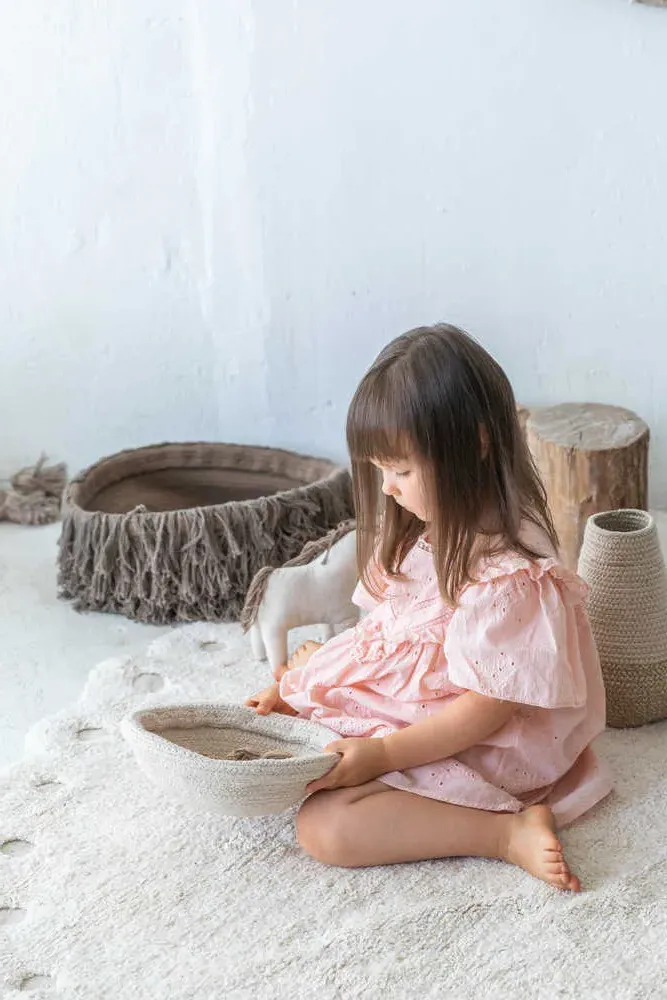 Lorena Canals Pine Cone Oval Washable Rug - Ivory