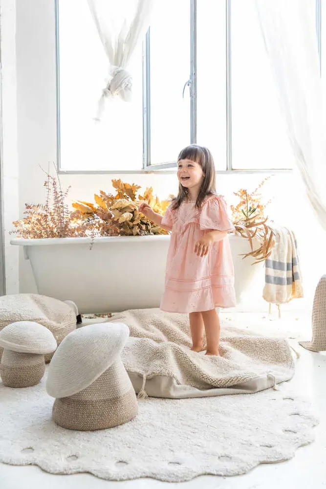 Lorena Canals Pine Cone Oval Washable Rug - Ivory