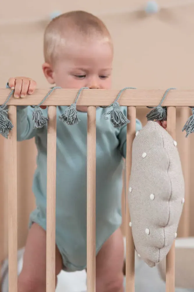 Lorena Canals Round Knitted Cushion - Dune White