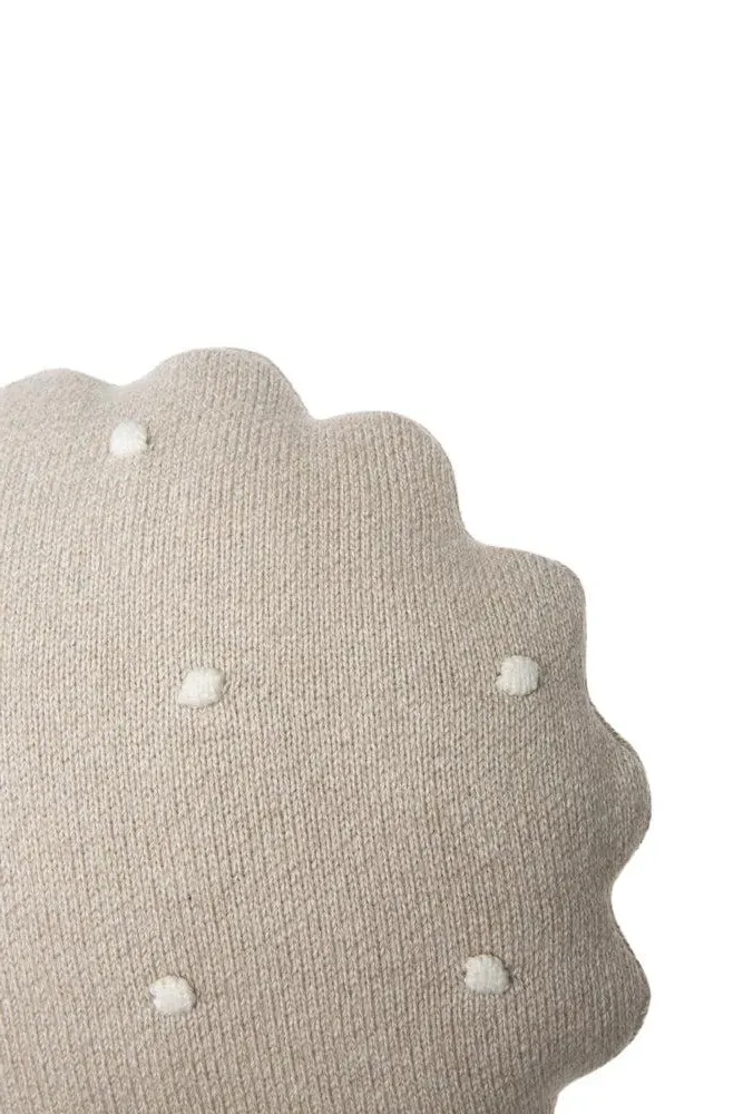 Lorena Canals Round Knitted Cushion - Dune White