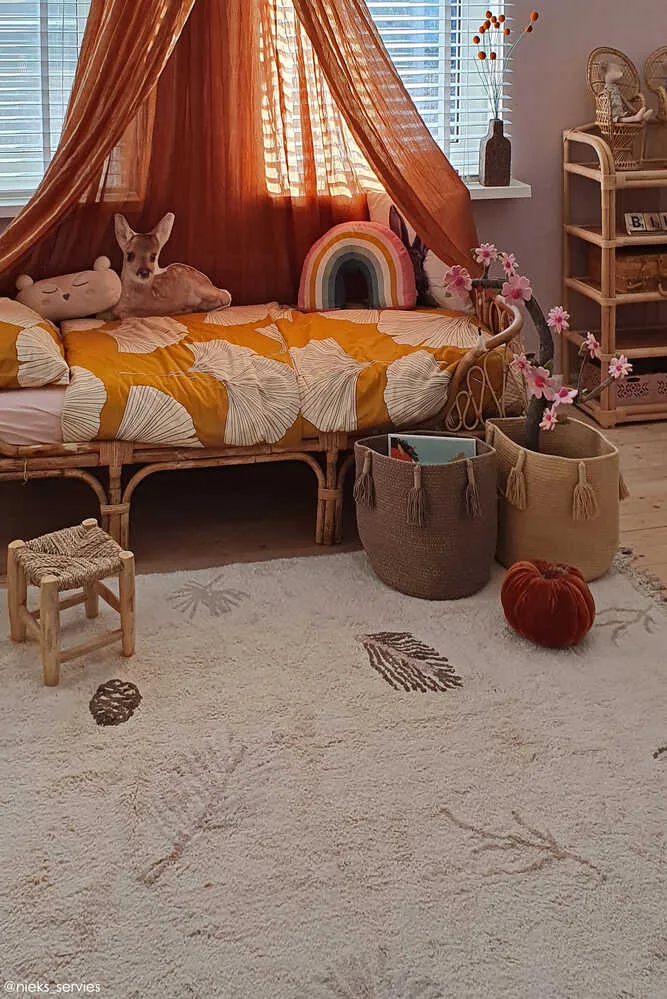 Lorena Canals Storage Basket with Fringes - Woody Honey