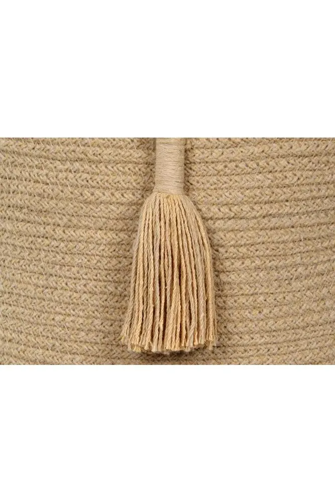 Lorena Canals Storage Basket with Fringes - Woody Honey
