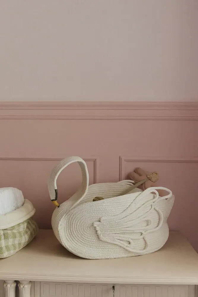 Lorena Canals Swan Storage Basket - Blue