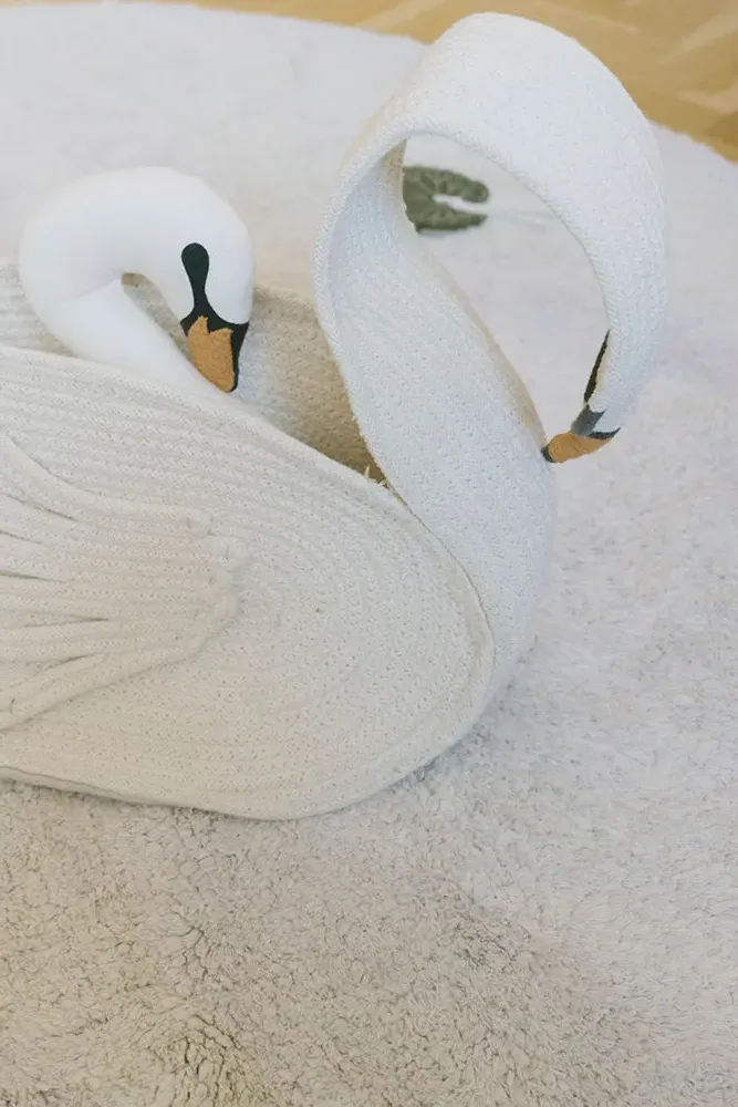 Lorena Canals Swan Storage Basket - Blue