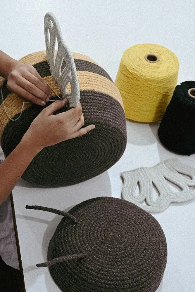 Mama Bee Storage Basket - Honey, Cotton