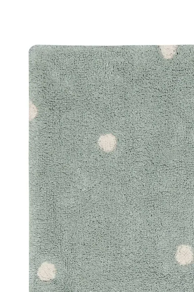 Mini Dot Washable Rug - Blue Sage, Cotton